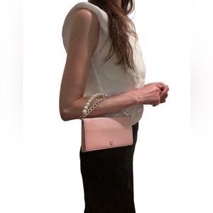 Gucci pink long Cc logo wallet